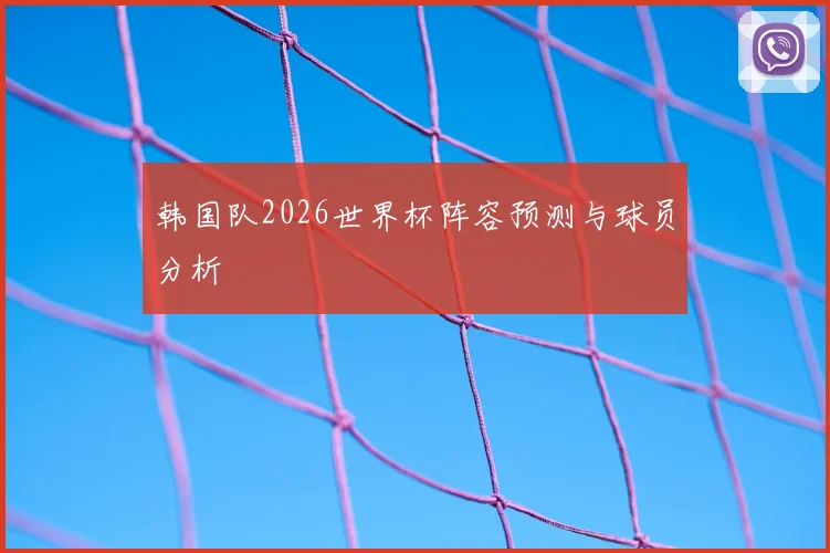 韩国队2026世界杯阵容预测与球员分析